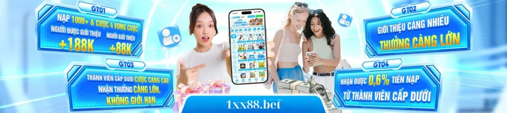 đa dạng khuyến mãi tại 1xx88 com